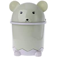 Los mejores  - CADANIA Mini Cubo de Basura Escritorio Mesa de Basura Mesa Hogar Bote de Basura Tapa giratoria Forma de Oso 1.5L - Verde